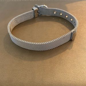 KEEP collective silver mesh charm bracelet/ watch band